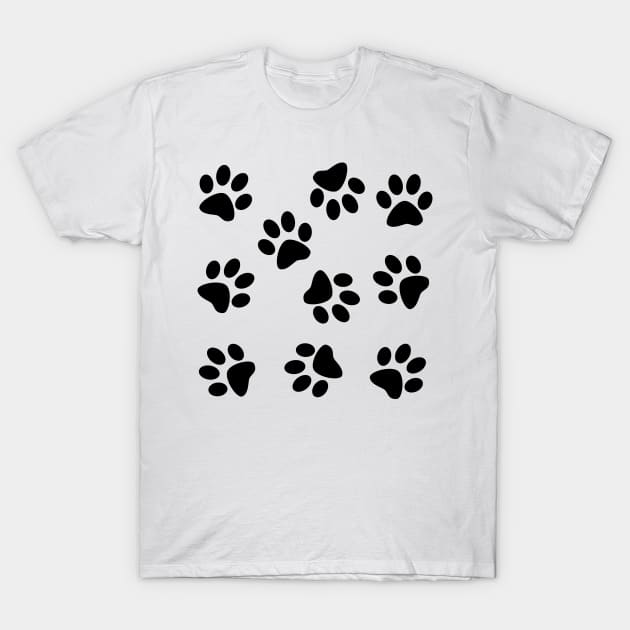 Cute Little Paws - Pattern Design T-Shirt by art-by-shadab